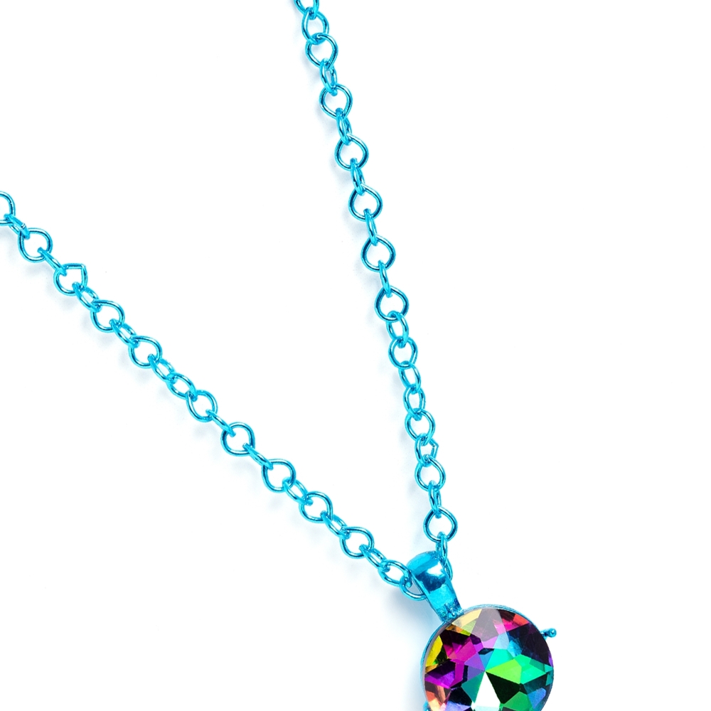 Iridescent Blue Pendant Necklace - Picture 3 of 3